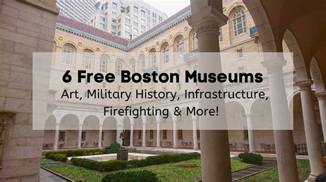 Free museums in boston. Metropolitan Waterworks Museum. Free admission for kids under 1 year. Boston Children’s Museum (*on Sundays from 1:30-4:30pm, admission is just $1 pp) Children's Museum of NH. Discovery Museums. The Children’s Museum of Easton. Free admission for kids under 2 years. Drumlin Farm. 