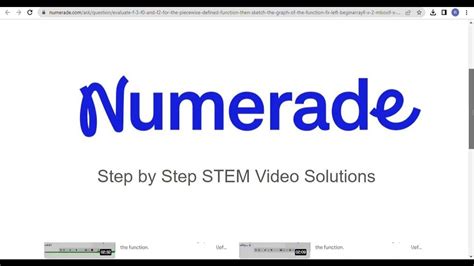 The Numerade Video Viewer is a web application des