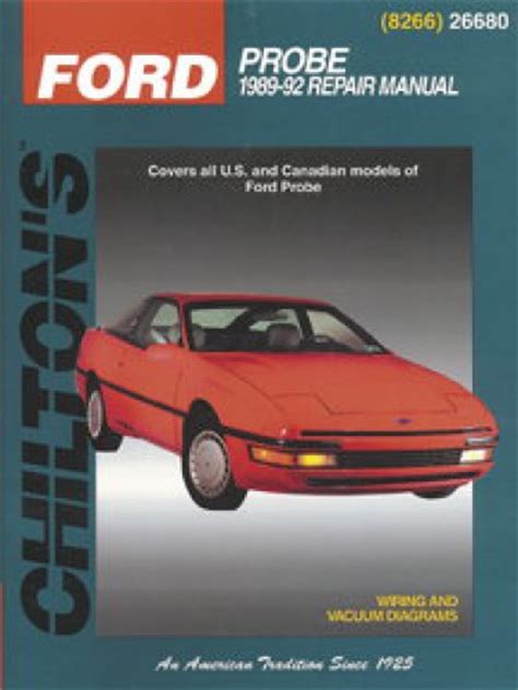 Free online repair manual 1989 ford probe. - Vw t3 manuel boite de vitesses.