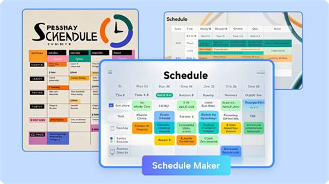 Free online schedule maker.  Create from scratch or select any Use our free...