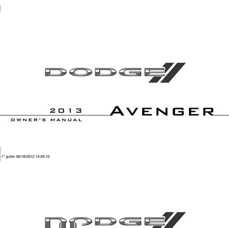 Free owners manual for 2013 dodge avenger. - Handbook of identity theory and research by seth j schwartz.