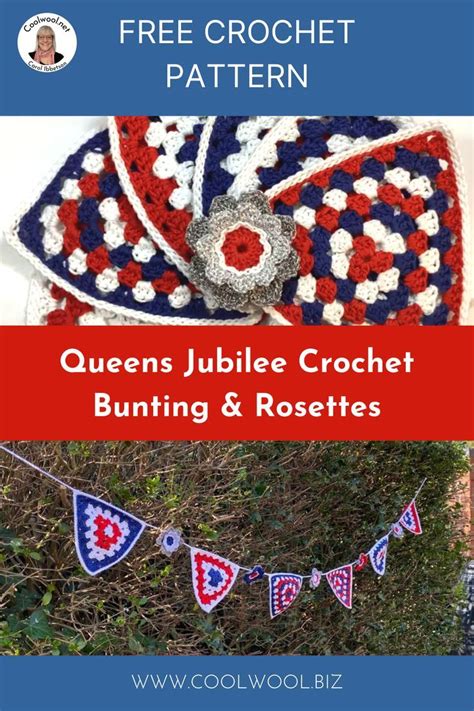 Free pattern for handmade Jubilee crochet bunting & rosettes