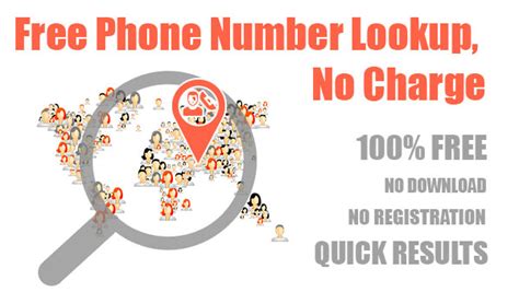 Free phone number lookup with name no charge. ZLOOKUP lets you find the owner of any mobile or cell phone number for free. Just enter the phone number and get the name, location, and other details instantly from millions of records. 