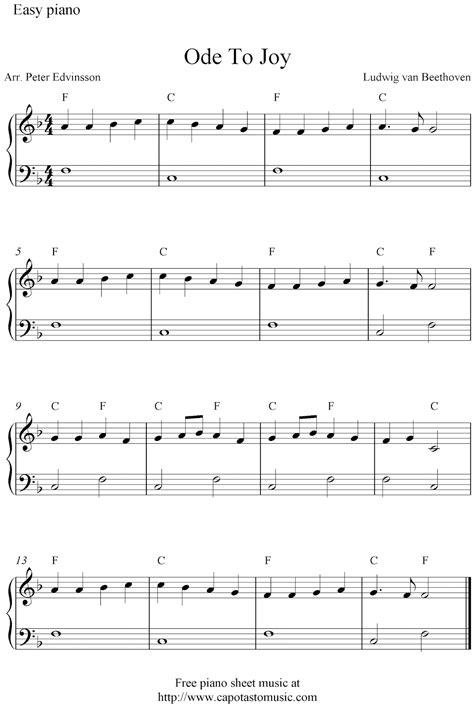 Free piano sheet music for beginners. Find easy sheet music for beginners in PDF, from preparatory to grade 2 levels. Choose from various genres, composers and styles of music that suit your skill level and preferences. Learn how to choose the perfect easy piano pieces and get free audio recordings. 