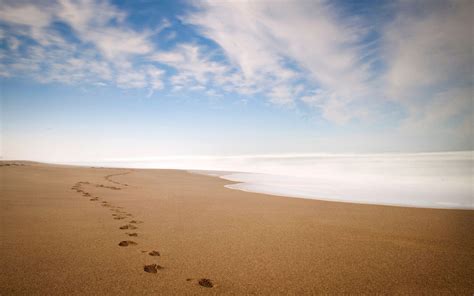 romance sand footprint beach shore sea coast landscape singing sand s