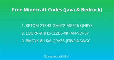Free redeem code generator.  Get DLC for Minecraft Bedrock and Java Editions or .  Get t...