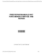 Free repair manuals1997 ford mondeo service and repair. - Livro anteprimeiro da história do futuro.