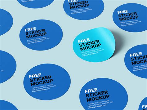 Free round sticker mockup Mockups Design