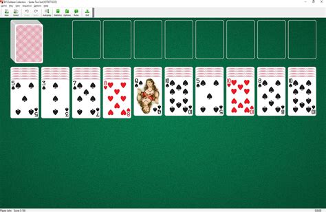Spider Solitaire (2 Suits) Setup. Using two decks of two differ