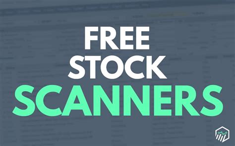 Free Stock Scanners & Screeners. Stock Scanners & Screeners play a massive role in my trading strategies. There is a lot of paid Stock Scanners & Screeners provider, but few one sites are providing free of cost. Top Stock Research. This is a great source for free stock scanner. They provide a complete scan in terms of candlestick chart, chart .... 