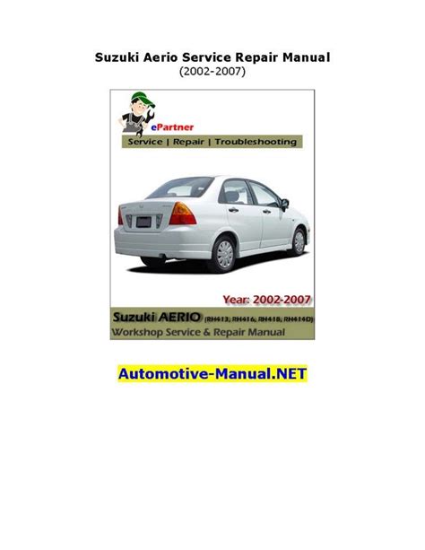Free suzuki aerio service repair manual 2002 2007. - A practical guide to data mining for business and industry by andrea ahlemeyer stubbe.