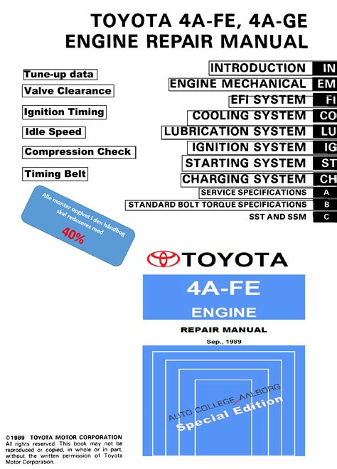 Free toyota engine 4afe manual service. - 1997 kawasaki 1500 vulcan repair manuals.