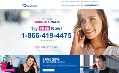 Free trial phone service. Contact our friendly Customer Support agents by calling us at. 1-888-975-6565 or send an e-mail by clicking here. QuestChat is the best chat line to meet local singles over the phone. Call the number for your free trial, record a … 