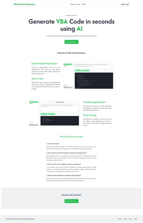 Free vba code generator.  Generate professional VBA code for Microsoft Office applic...