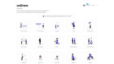 Free vector illustrations for websites.  Browse the complete unDraw collection of ...