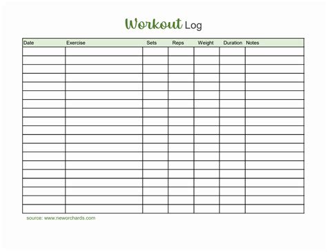 Free workout log.  With our two templates, both beginners and professionals can efficient...