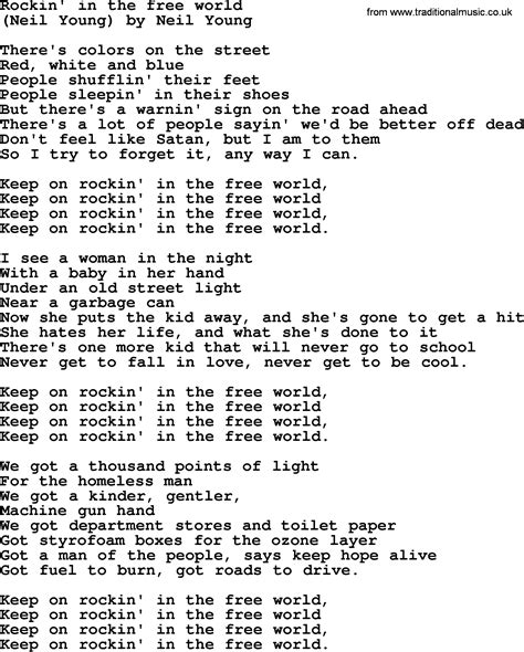Free world song lyrics. Things To Know About Free world song lyrics. 