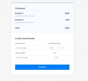 Freebie 2 Beautiful Checkout Forms with Bootstrap 4 iDevie