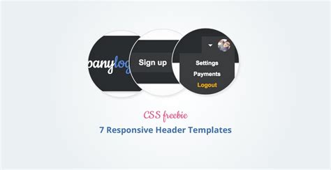 Freebie 7 Pretty And Responsive Header Templates Tutorialzine