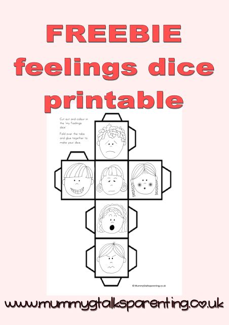 Freebie My Feeling Dice Printable Skole