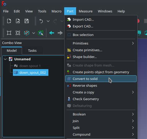 Freecad change origin of object.  First, create a new document, then select Import f...