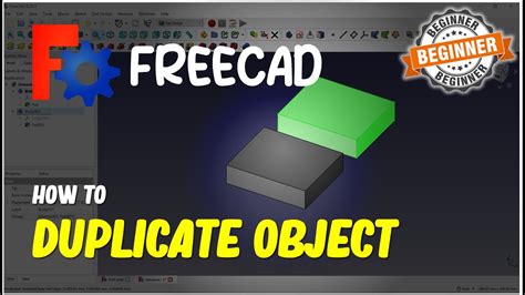 Freecad duplicate object.  Learn freecad basic tutorial for beginner how t...