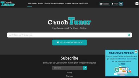 Freecouchtuner. Scroll down to the table to find CouchTuner alternatives.The top ones are CouchTuner official alternative domains and below provided sites are best free tv streaming sites which are allowing users to freely watch any TV series or TV Episode in any genre and even anime/cartoon in full HD. 