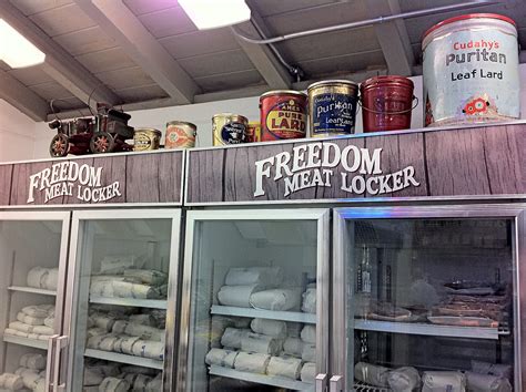 Freedom meat locker. Yet the meat experts don’t stop there. To complement the future feasts, they offer free food-preparation guides to aid home cooks in crafting the perfect steak or a juicy bone-in pork chop. In a deli adjoining Freedom Meat Lockers &amp; Sausage Co., sandwich-smiths pile steak, slow-smoked brisket, pulled pork, and turkey onto slices of fresh bread. 