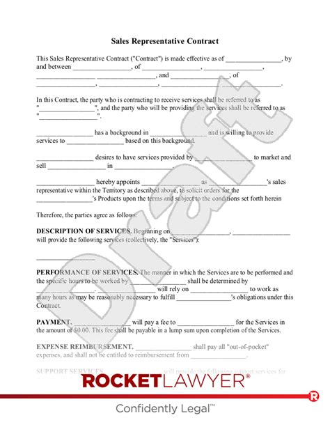 Freelance Sales Rep Contract Template
