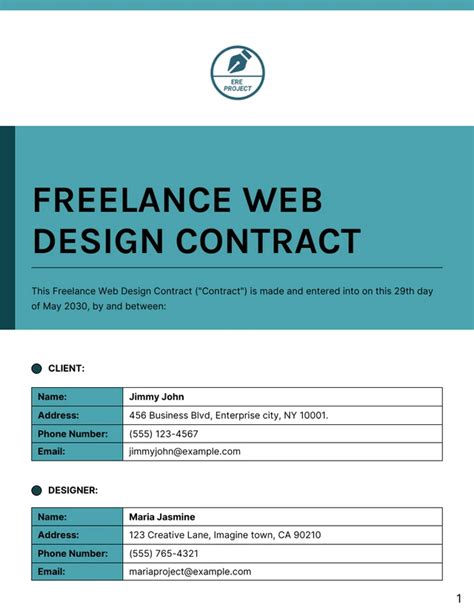 Freelance Web Design Contract Template