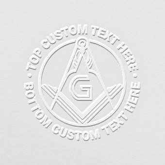 Freemason Square and Compass Custom Masonic Seal Embosser