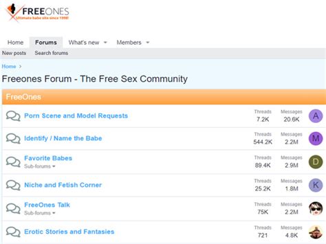 In short a forum for likeminded porn enthuisast. . Freeonesforum
