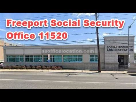 Freeport social security office. The Freeport Social Security Office determines eligibility and pays benefits to those entitled to survivor benefits. Determines eligibility and pays benefits to the entitled legally blind. Determines eligibility and pays retirement benefits to those entitled aged 62 and older. Hours: Monday 9:00 AM - 4:00 PM Tuesday 9:00 AM - 4:00 PM 