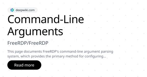 Freerdp command line example. .  ...