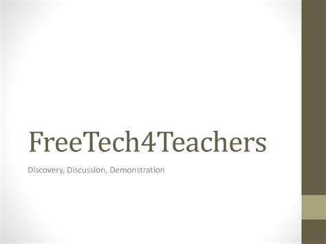 About. The purpose of this site is to share information about free resources that teachers can use in their classrooms. In 2008 Free Technology for Teachers was awarded the Edublogs Award for “Best Resource Sharing Blog.”. In 2009 Free Technology for Teachers was again awarded the Edublogs Award for “Best Resource Sharing Blog” and was ... 