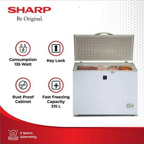 Freezer Box Sharp 400 Liter: Sharp SCF-K400X-WH2 400 Liters Chest Deep Freezer (official) image 1