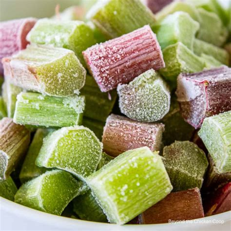 Freezing rhubarb. Rhubarb can be blanched or even fully cooked before freezing, but the very best way to freeze it is actually the simplest. Wash and chop your rhubarb, placing it into plastic freezer bags in a ... 