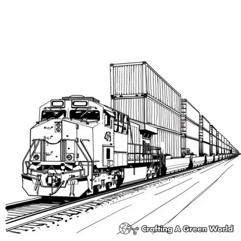 Freight Train Coloring Pages