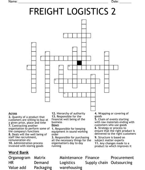 The Crossword Solver found 30 answers to "Freight charge", 7 letters crossword clue. The Crossword Solver finds answers to classic crosswords and cryptic crossword puzzles. Enter the length or pattern for better results. Click the answer to find similar crossword clues . Enter a Crossword Clue. A clue is required.. 