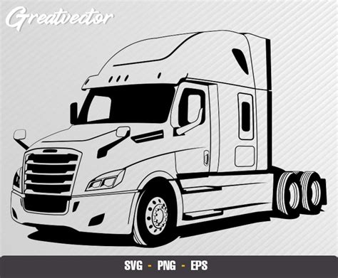 Freightliner cascadia silhouette. Freightliner Cascadia Rig vector file. Etsy. Car Vector. Dxf. Svg. Clip Art. Truck Coloring Pages. ... Silhouette of Semi Truck Vector in White Background Stock ... 