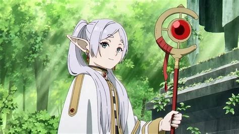 Freiren anime. The four—mage Frieren, hero Himmel, priest Heiter, and warrior Eisen—reminisce about their decade-long journey as the moment to bid each other farewell arrives. But the passing of time is different for elves, thus Frieren witnesses her companions slowly pass away one by one. 