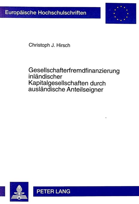 Fremdfinanzierung von kapitalgesellschaften durch ausländische anteilseigner. - 1987 yamaha yz 125 owners manual.