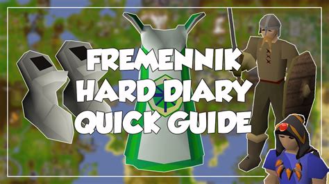 The Fremennik Diary is a set of achievement diaries whose tasks revolve around areas within the Fremennik Province, such as Neitiznot and Jatizso, Miscellania and Etceteria, the God Wars Dungeon, Lunar Isle, and Waterbirth Island. . 