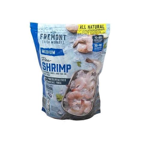 Fremont fish market shrimp. Serving Size: 6 bites (85g) Amount per Serving My Daily Value. Calories 90 Kcal 5%. Total Fat 2 g 3%. Saturated Fat 0 g 0%. Trans Fat 0 g 0%. Cholesterol 75 mg 25%. Sodium 500 mg 22%. Potassium 190 mg 4%. 