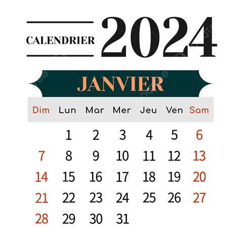 French Calendar 2024