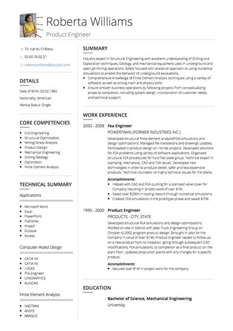 French Cv Tips Format Requirements Examples Visualcv