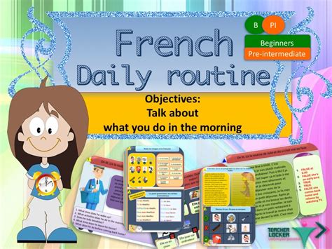 French Daily routine - Teaching resources