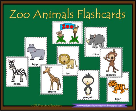 French Flashcards Zoo Animals Teaching Resources TPT