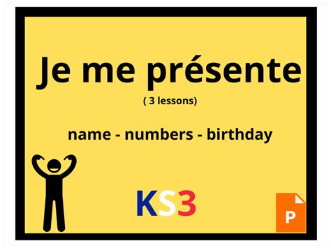 French KS3 je me présente Teaching Resources