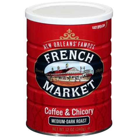 French Market Coffee, Coffee and Chicory, Medium-Dark Roast